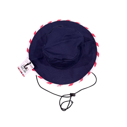 Wemco Reversible Americana Boonie Hat With Stars & Stripes Pattern Adjustable Chin Strap One Size Cotton