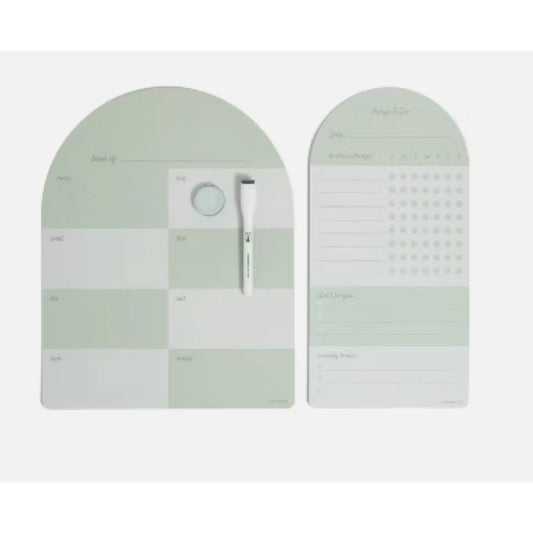 Magnetic Planner Set U Brands Dry Erase To-Do & Weekly Format Includes Marker & Magnet Easy Mounting 11"x14" & 7"x14"