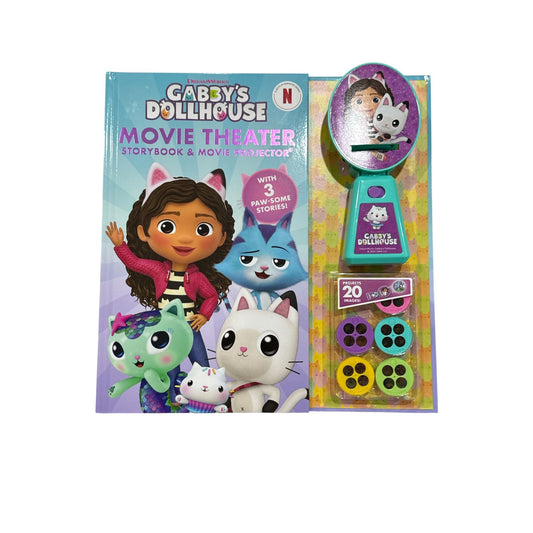 Gabbys Dollhouse Movie Theater Storybook & Projector With 3 Stories & 5 Discs Featuring 20 Images