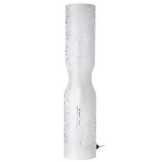 Vintage 18" IKEA Smärt Cylindrical frosted glass table lamp designed by Michiko Nakata