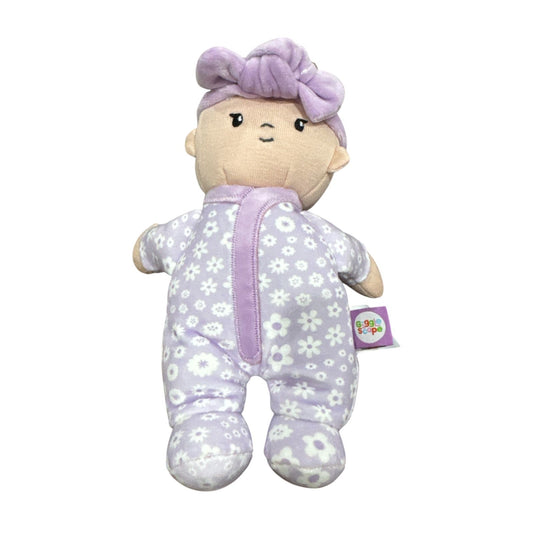 Giggle Scape Soft Little Baby Doll Lavender Floral Pajamas Plush Toy