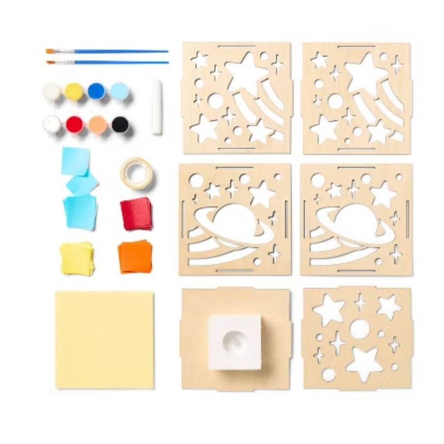 Mondo Llama Create-Your-Own Lantern & Paint-Your-Own Lit Tent Craft Kits For Ages 6+ Non-Toxic Includes Paints & Brushes