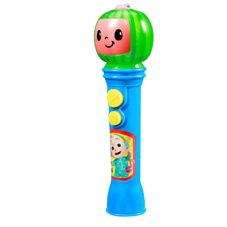 Cocomelon Karaoke Microphone Toy With Flashing Lights & Built-In Music For Kids 18M+