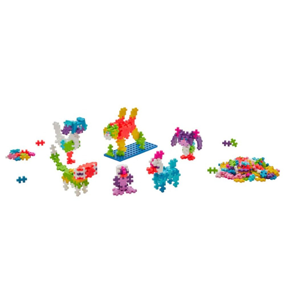 Plus-Plus Learn To Build Pets Set With 275 Pieces & 1 Baseplate For Ages 5+ Made In Denmark