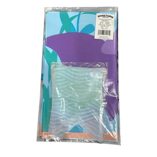 Narwhal Party High Chair Decoration Kit Includes Mat & Banner For First Birthday
