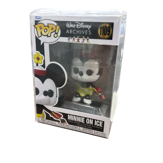 Funko Pop Disney Archives Minnie On Ice #1109 Vinyl Figure Collectible WITH PROTECTOR