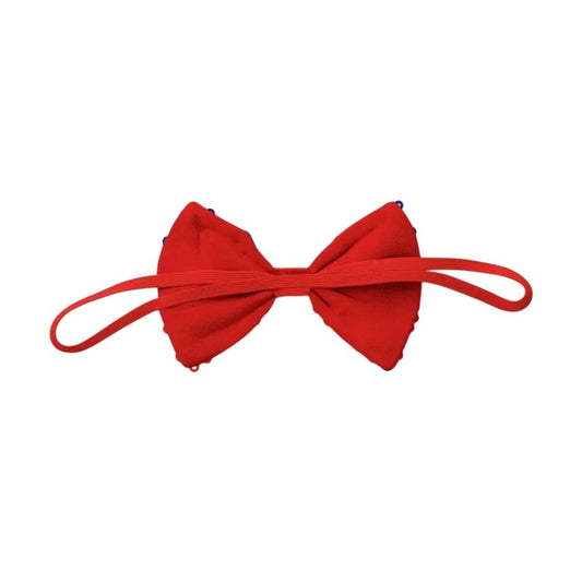 Sun Squad Adult Sequin Bow Tie Red White & Blue One Size Fits Most