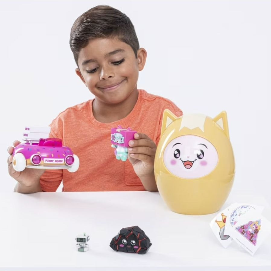 LankyBox Giant Foxy Mystery Egg Series 5 Toy Set Includes Figures Stickers Squishy & More Fun Surprises For Kids Age 3+