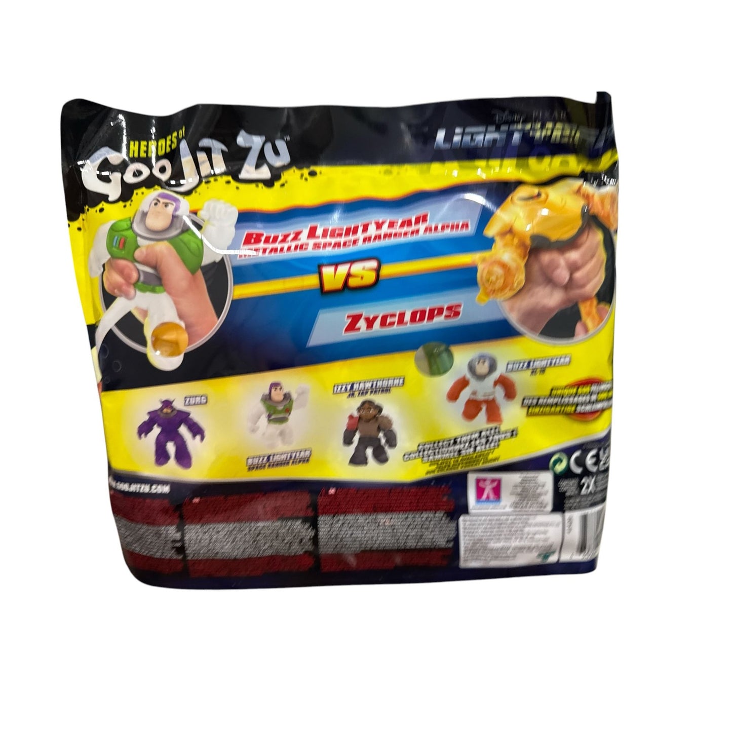 Disney Pixar Lightyear Goo Jit Zu Buzz Lightyear Vs Zyclops Action Figures Stretchy & Squishy Fun