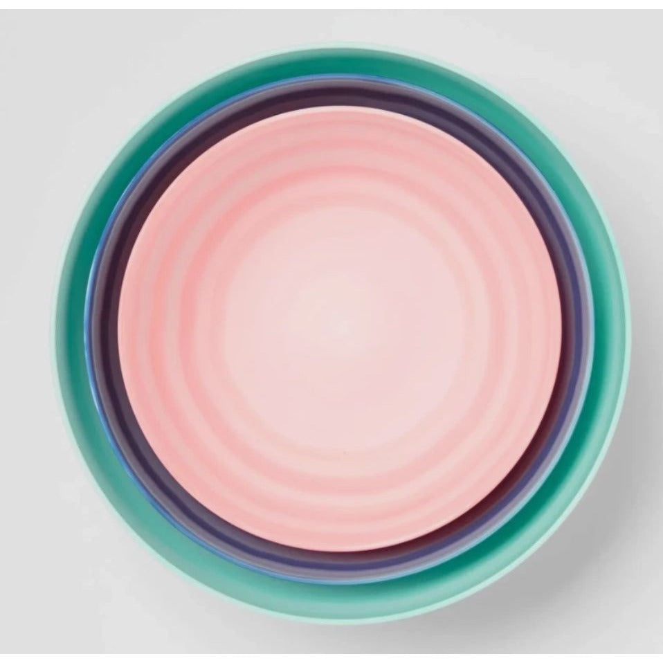 Sun Squad Packable Serving Bowl Set With Lids BPA-Free Dishwasher-Safe 3-Piece Multicolor