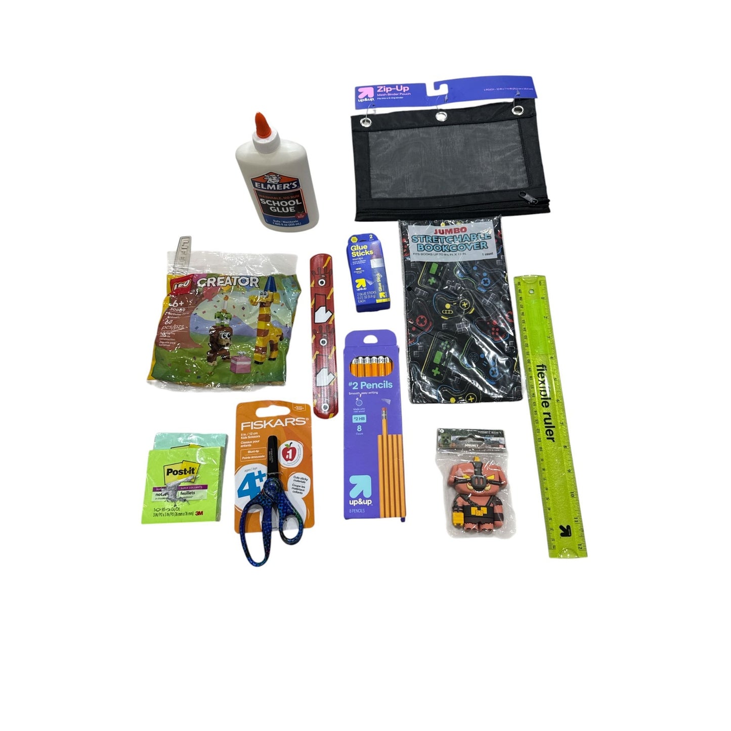 Minecraft 5-Piece Backpack Set W/ Lunch Bag Water Bottle Pencil Case School Supplies Creeper Design