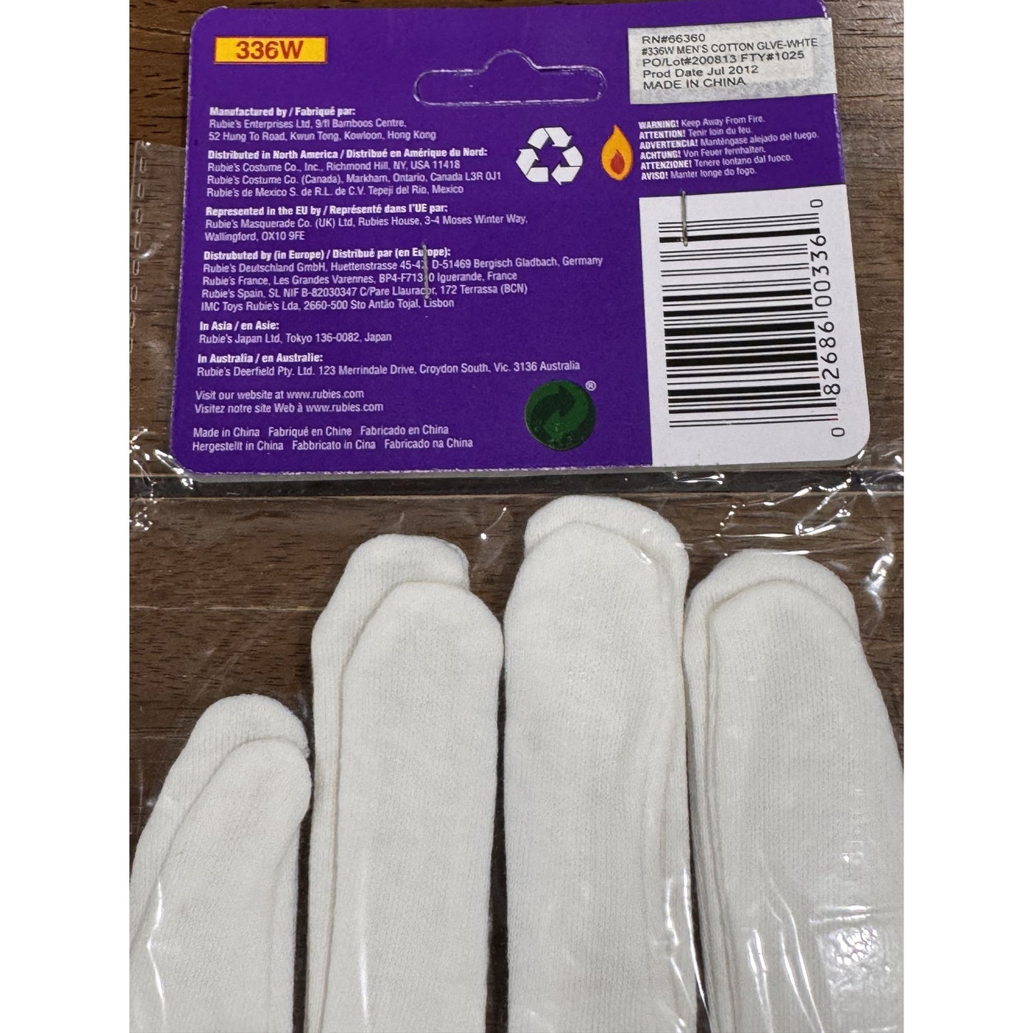 Masquerade Cotton Gloves White Adult 14+ Rubies Costume Co.