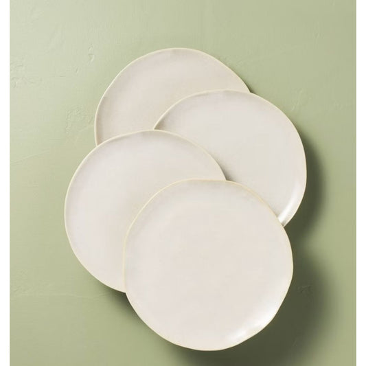 Hearth & Hand With Magnolia Stoneware Salad Plates, Microwave & Dishwasher Safe, Set Of 4