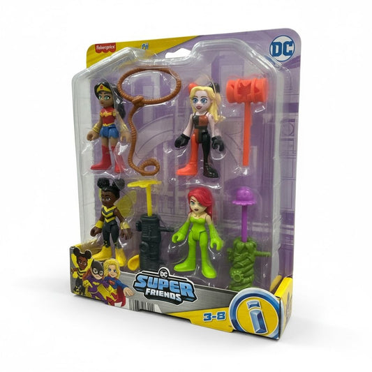 DC Super Friends Imaginext Rivals Pack Figures Wonder Woman, Harley Quinn, Bumblebee, & Poison Ivy