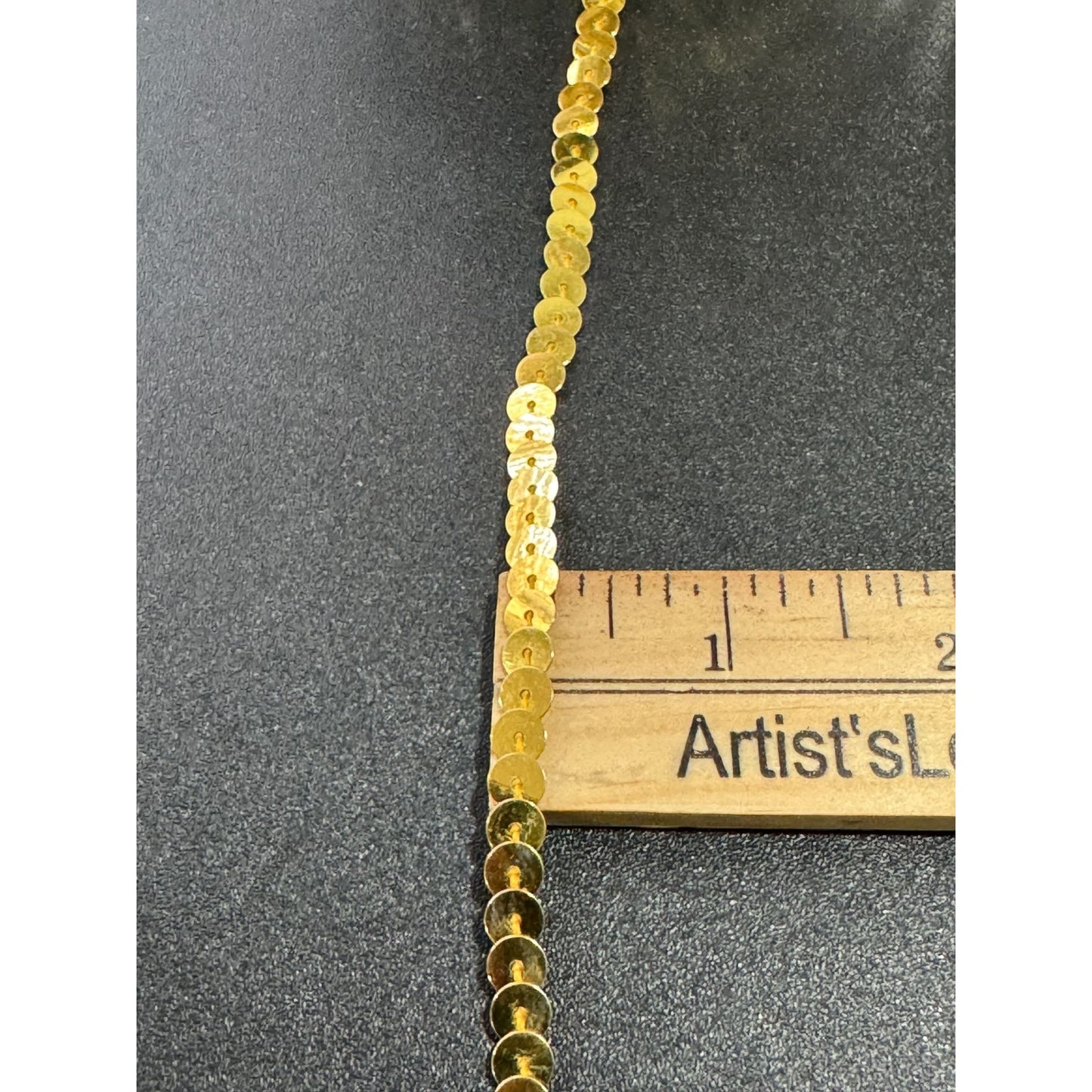 Gold Sequin Trim Ribbon Roll 500+ Yards For Sewing, Crafting, and Decorations 2.5mm