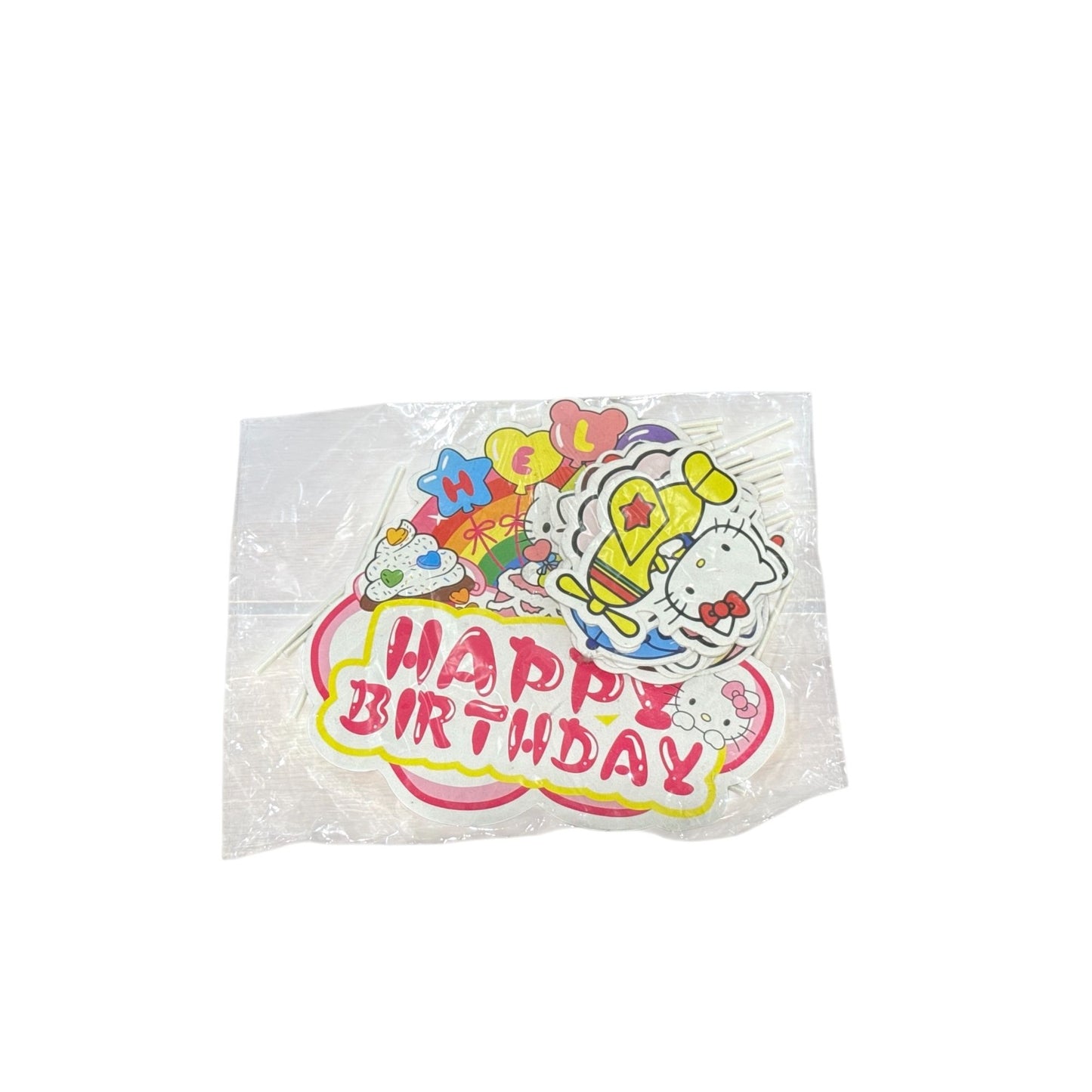 Hello Kitty Birthday Cake & Cupcake Toppers Set 4.72” Cake Topper 3.1” Cupcake Toppers Party Decorations