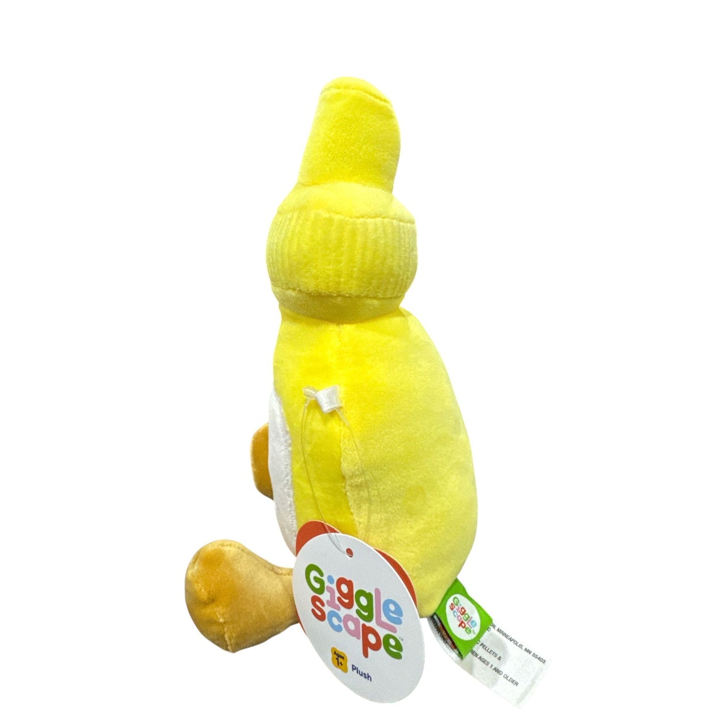 Giggle Scape Plush Banana Bottle Soft Toy 9" Yellow & White For Ages 3+