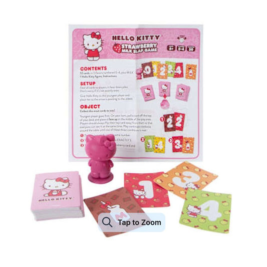 Hello Kitty Strawberry Milk Slap Game With Exclusive Collectible Figure Ages 8+