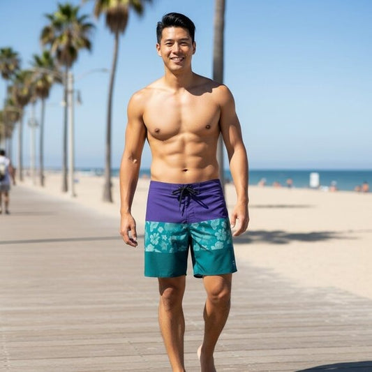 Oakley Men's Performance Fit Boardshorts Purple & Teal Floral Size 38