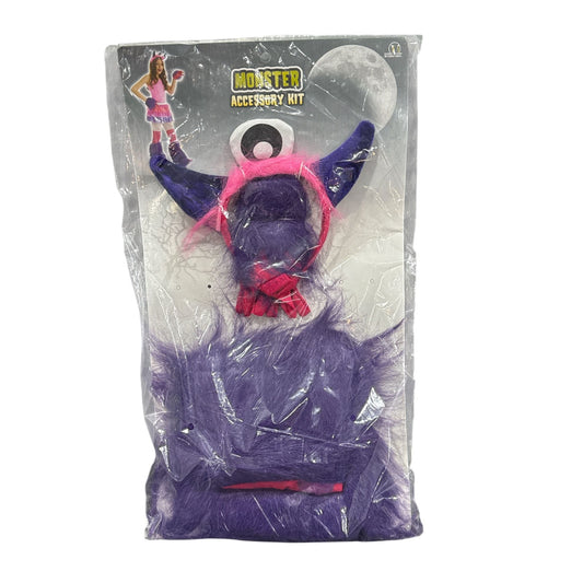 Kids Monster Accessory Kit For Halloween & Costume Parties Includes Headband, Gloves & Leg Furries