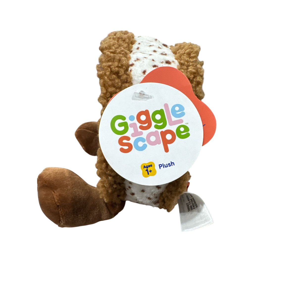 Gigglescape Chocolate Chip Cookie Plush Toy Ages 1+ Soft Textured Stuffed Animal With Legs