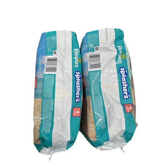 Pampers Splashers Swim Diapers Size:4 20-33 Lbs - 11 Count Each 2 Packs