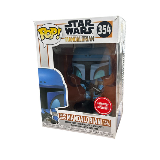 Star Wars Funko Pop! 354 Death Watch Mandalorian Two Stripes Gamestop Exclusive Bobble-Head Figure