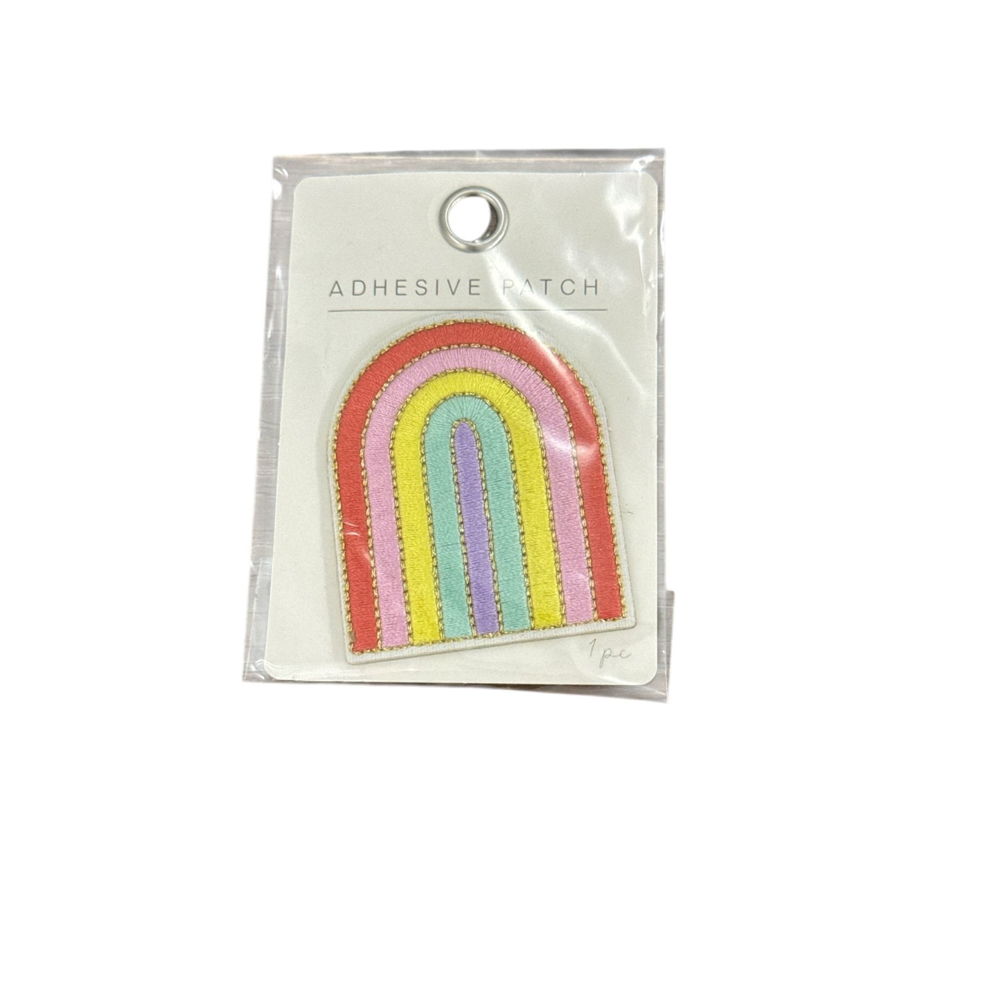 Adhesive Patch Set Of 8 - Rainbow Lemon Peach Airplane Designs