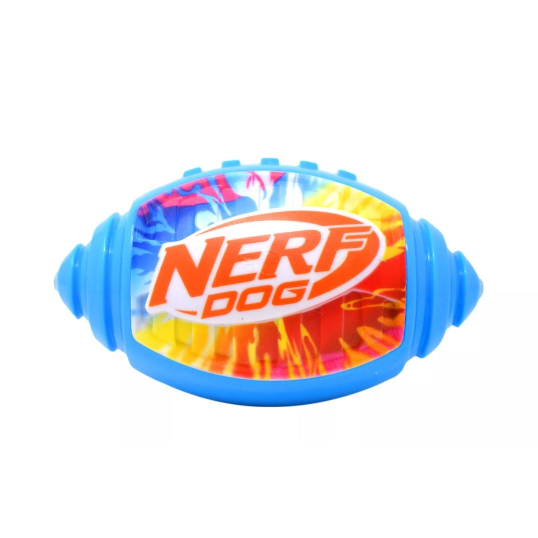 Nerf Dog Color Blast Squeak Interactive Dog Toy Blue & Green 2 Pack