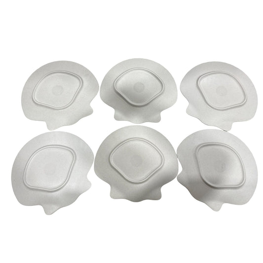 6pk Threshold Appetizer Sea Shell Shaped Plates Various Colors Beach Coastal 8"