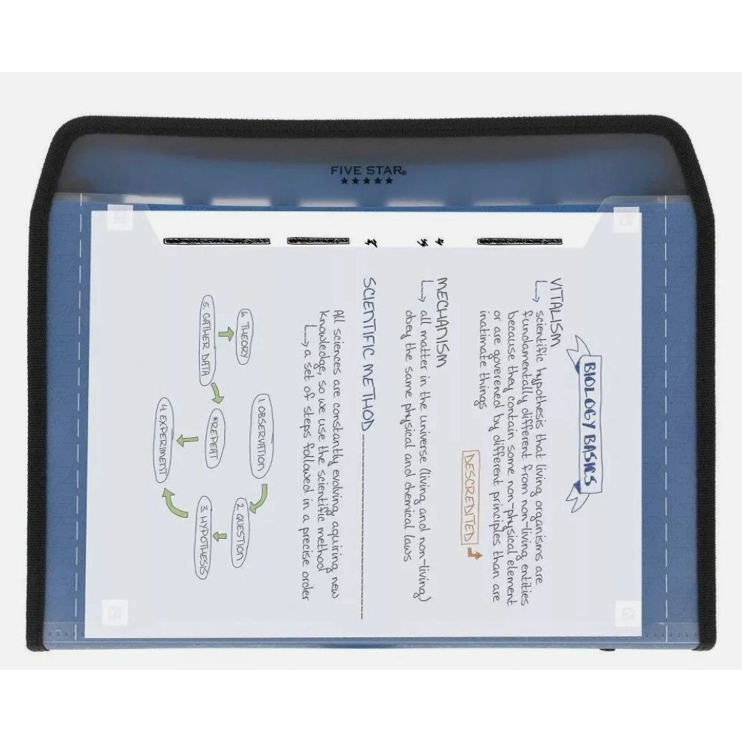 Five Star 1 Subject Graph Notebooks, Advance 5 Subject College Ruled Notebook, & 7-Pocket Zipper Customizable Expanding File