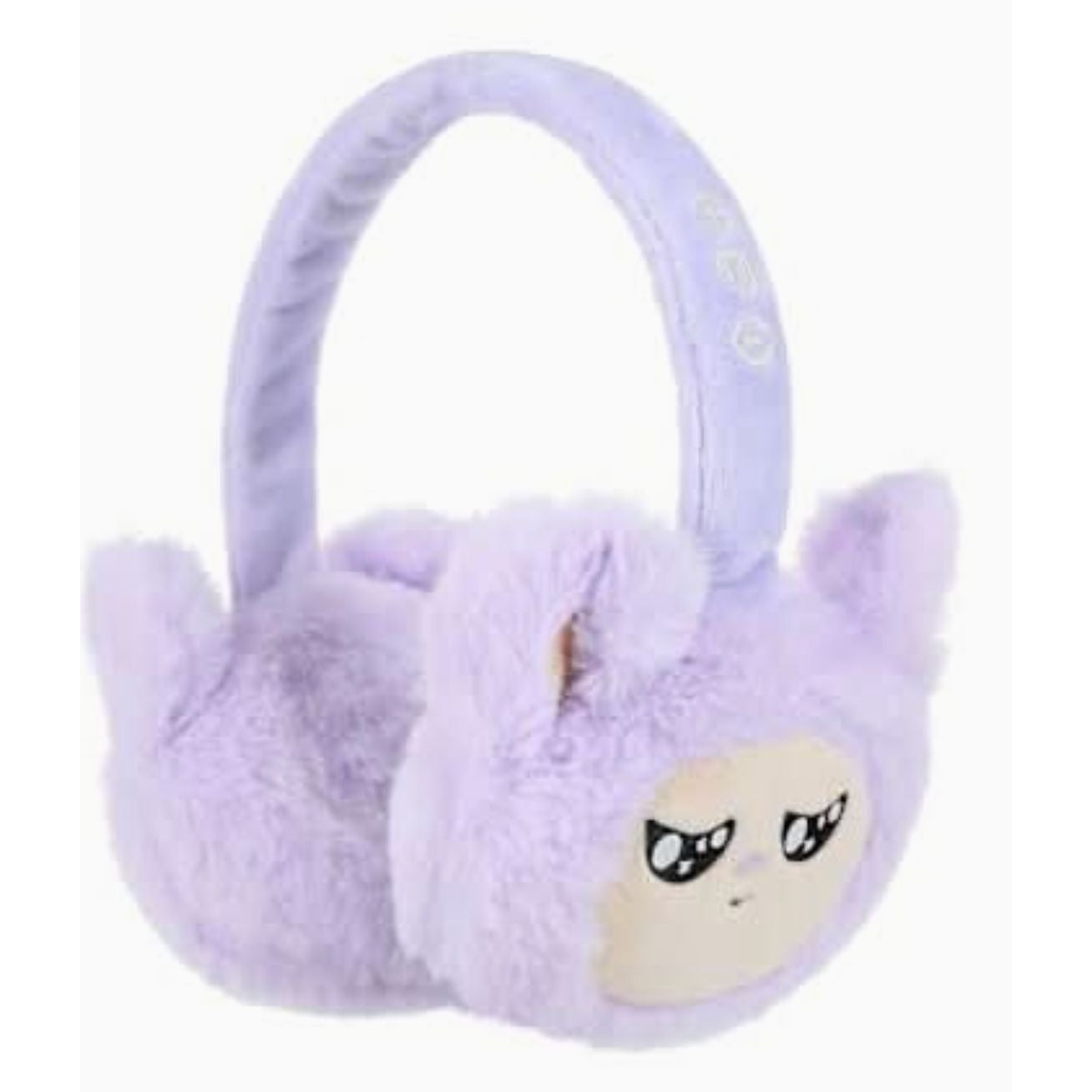 Baby Bears Plush Wireless Bluetooth Headphones - Adjustable Headband Soft Cushion Purple Bear Design Compatible With iPhone/Android