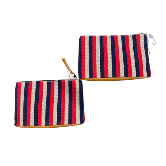Universal Thread Red And Blue Striped Clutch/Makeup Bag (2-pack Bundle)