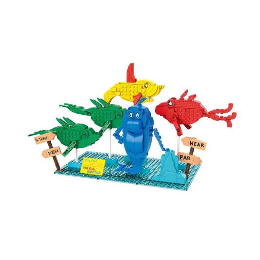 Dr. Seuss One Fish Two Fish 571-Piece Brick Building Set For Ages 8+ Compatible With Leading Brands