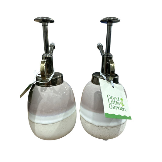 Set of 2 Ceramic Plant Mister With Stainless Steel Pump By Good Little Garden