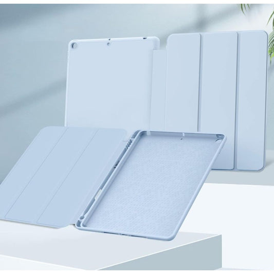 JKSML Protective Case with Pencil Holder for iPad 9/8/7 10.2 Inch, Auto Sleep/Wake, Blue
