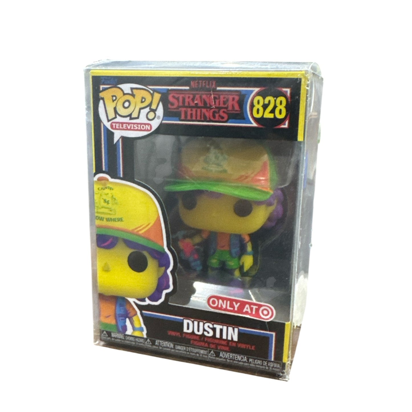 Funko Pop Television Stranger Things Dustin Vinyl Figure #828 Exclusive WITH PROTECTOR