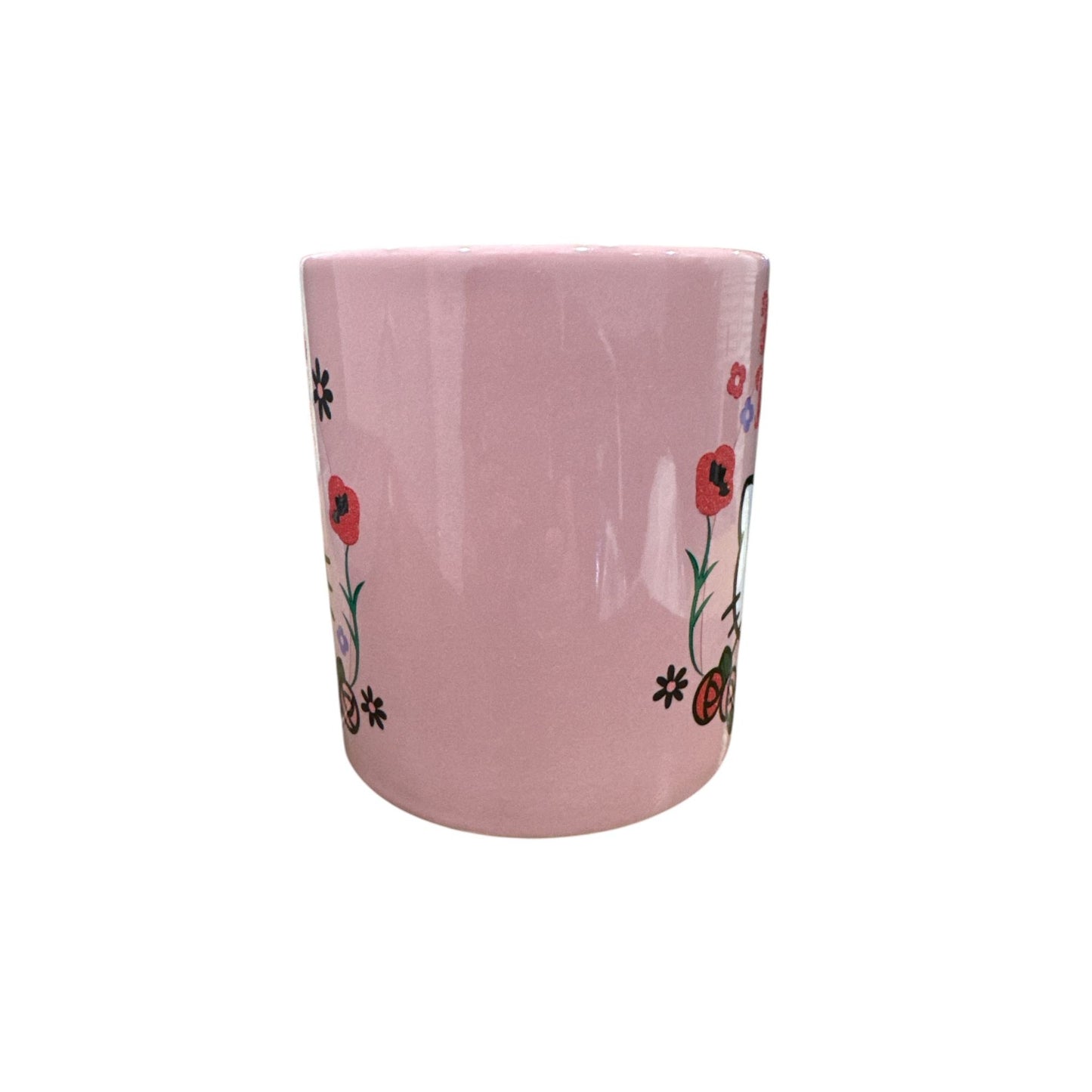 Hello Kitty Pink Ceramic Mug With Floral Design 20 Oz By Silver Buffalo