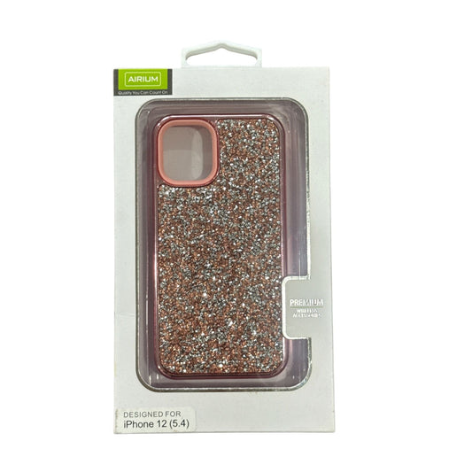 Airium Glitter Protective Case For iPhone 12 (5.4") Rose Gold Sparkle Design