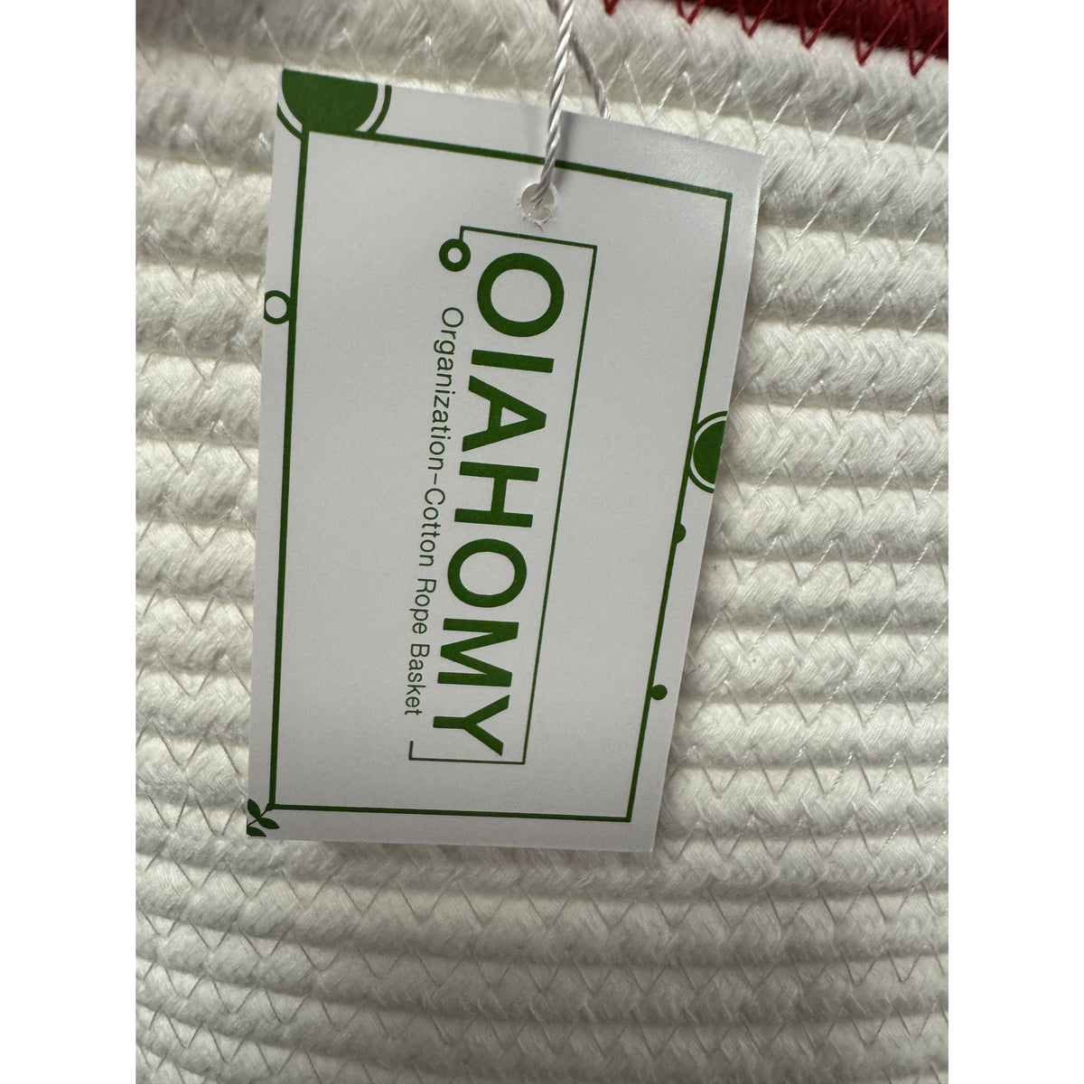 Christmas-Themed Cotton Rope Basket With Santa Design - Storage & Organization