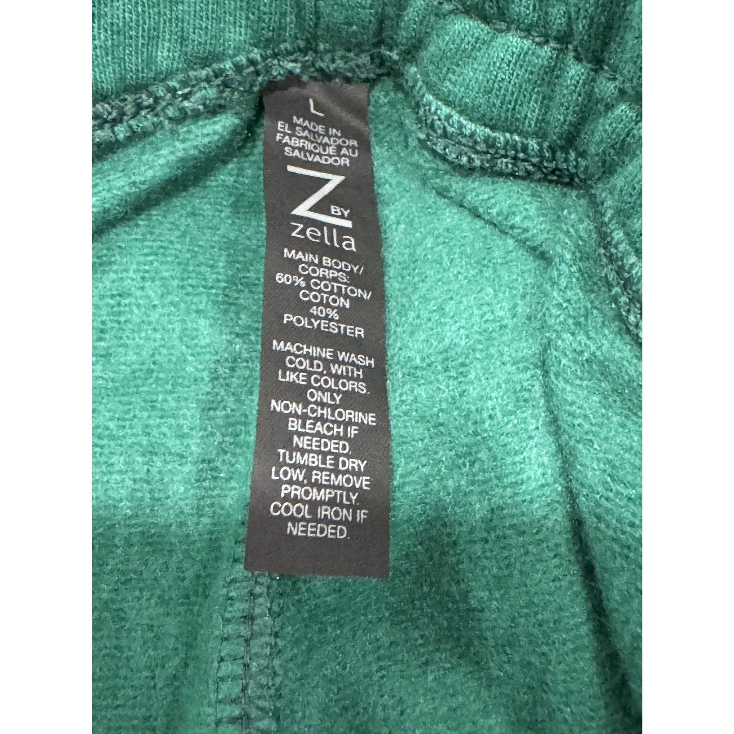 Z By Zella Mens Green Cotton-Blend Drawstring Shorts L