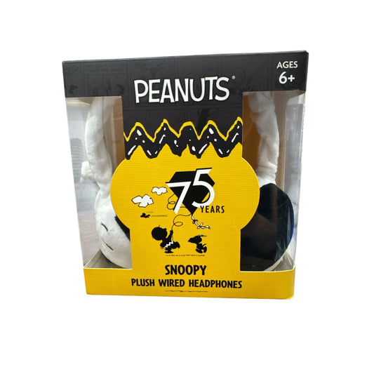 Peanuts Snoopy Plush Wired Headphones Adjustable Headband Lightweight Design Ages 6+ Compatible With 3.5mm Jack Devices