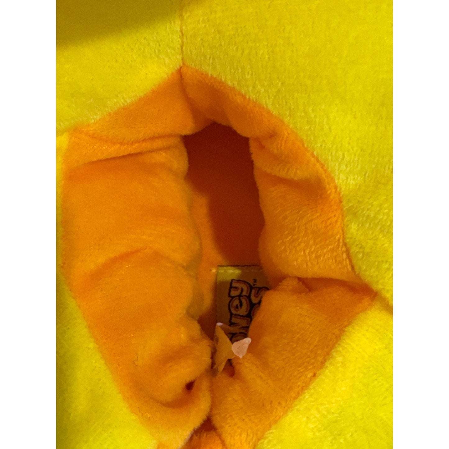 Looney Tunes Tweety Bird Plush Slippers Yellow Non-Slip Sole SMALL 5/6