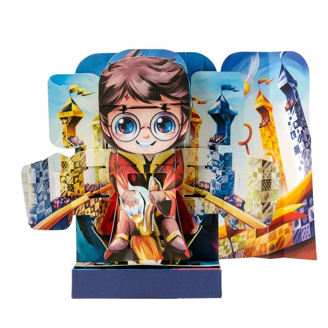 Harry Potter Flip Pop Collectible Character & Book With 2 Poses Background Scenes & Fold-Out Booklet