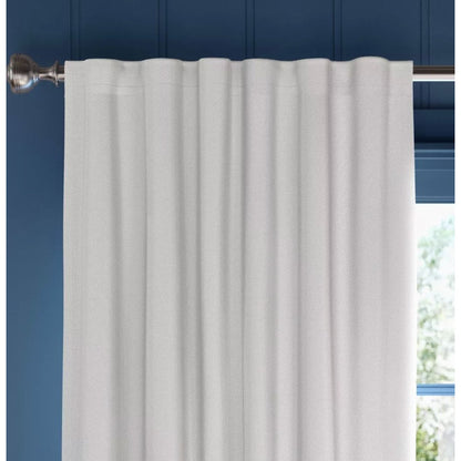 Threshold Blackout Curtain Pair 63" Long White Aruba 2 Panels 3-In-1 Hanging Style