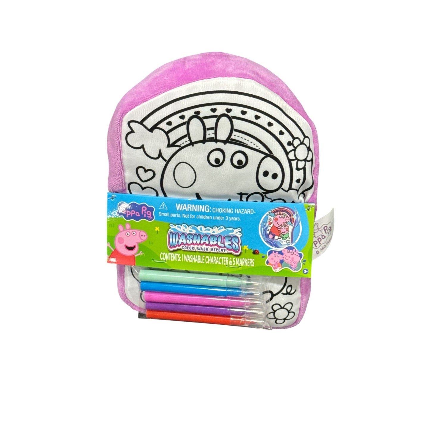 Peppa Pig 5-Piece Backpack Set With Accessories & Stationery Bundle - Perfect For Kids 20pcs Set