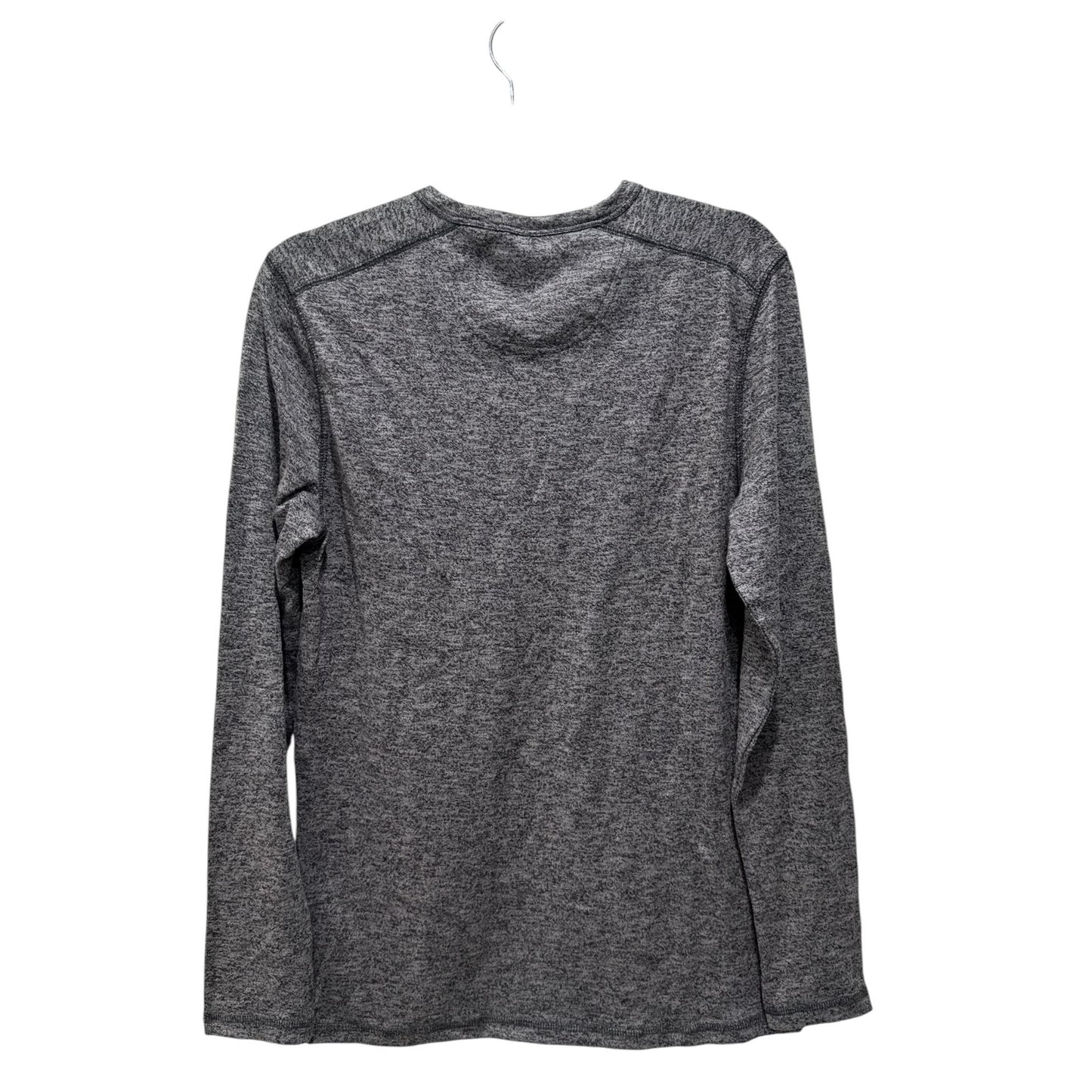 Treasure & Bond Gray Long-Sleeve Henley Shirt Small Lightweight Casual