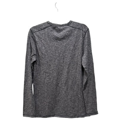 Treasure & Bond Gray Long-Sleeve Henley Shirt Small Lightweight Casual