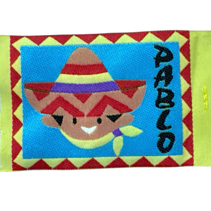 Pablo Cartoon Sombrero Fabric Labels Mexican Theme Sewing Quilting Craft Supplies 2"x2.5" Set Of 55