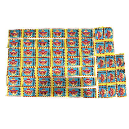 Pablo Cartoon Sombrero Fabric Labels Mexican Theme Sewing Quilting Craft Supplies 2"x2.5" Set Of 55